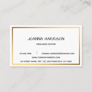 Carte De Visite Élégant minimaliste moderne brillant éditeur de ca