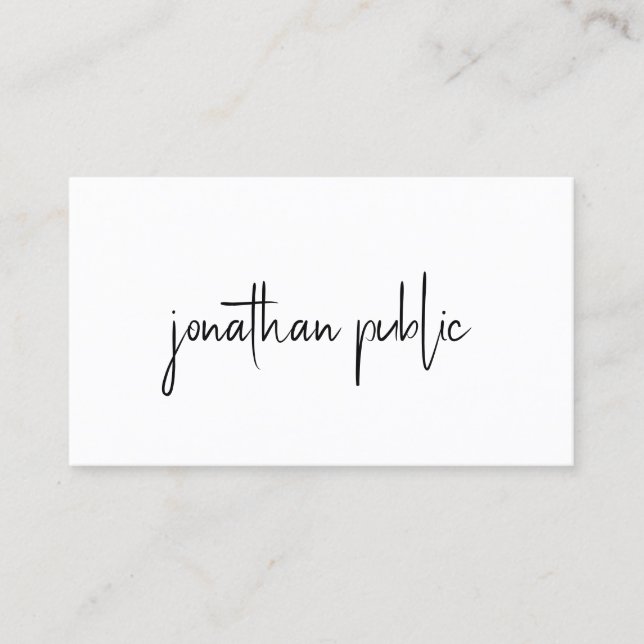 Carte De Visite Élégant minimaliste moderne Modèle Semi brillant (Devant)