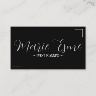 Carte De Visite Élégant Minimaliste Moderne Noir Professionnel 