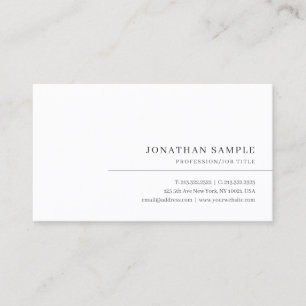 Carte De Visite Élégant minimaliste moderne personnalisé Modèle si