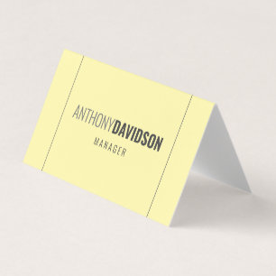 Carte De Visite Élégant Minimaliste Moderne Professionnel Couleur