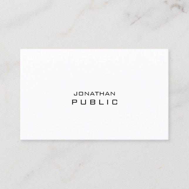 Carte De Visite Élégant minimaliste moderne professionnel simple c (Devant)
