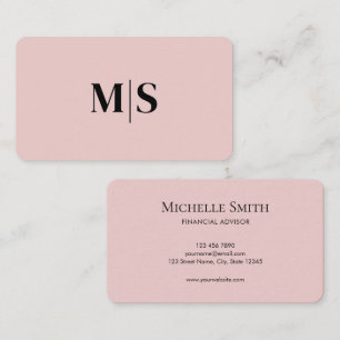 Carte De Visite Élégant Minimaliste Monogramme Initiale Exécutif R