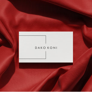 Carte De Visite Elégant minimaliste noir et blanc