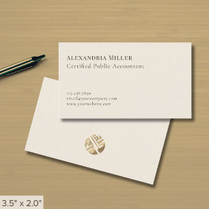 Carte De Visite Élégant minimaliste professionnel