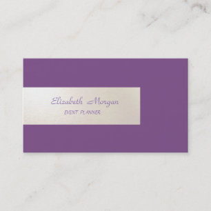Carte De Visite Élégant minimaliste, Simple, Grillé, Violet