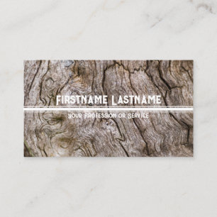 Carte De Visite Élégant minimaliste style bois grain de bois blanc