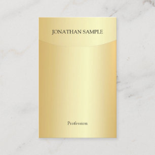 Carte De Visite Élégant Modèle d'or Faux moderne professionnel