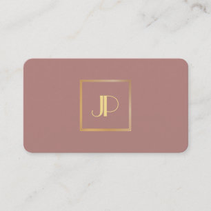 Carte De Visite Élégant Modèle professionnel du Monogramme d'or