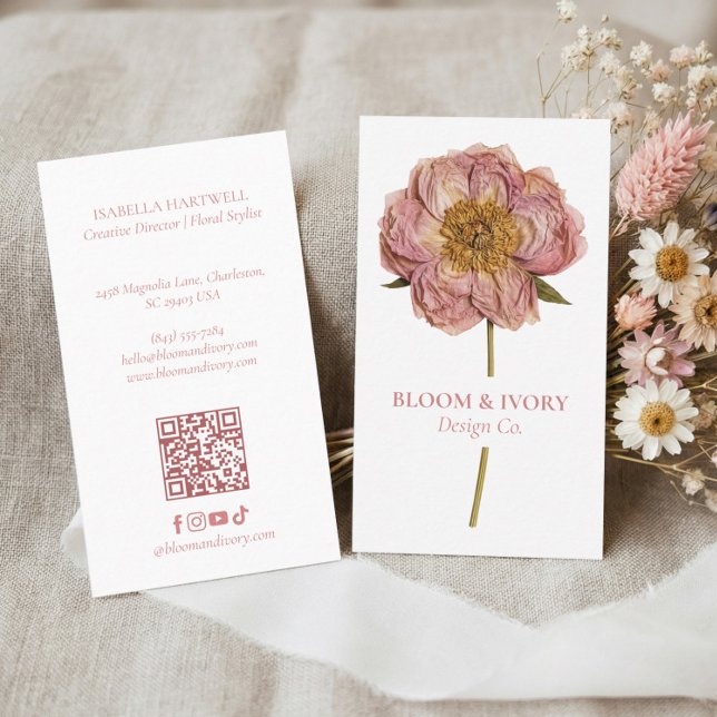 Carte De Visite Elegant Modern Luxury Wildflower Botanical Floral (Elegant Modern Luxury Wildflower Botanical Floral Business Card)