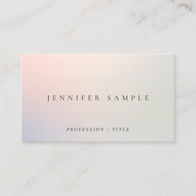 Carte De Visite Elegant Modern Professional Template Sleek (Devant)