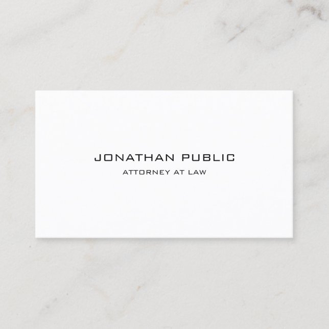 Carte De Visite Elegant Modern Your Custom Text Simple Template (Devant)