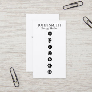 Carte De Visite Elégant moderne 7 Chakras Kundalini Healer Arc-en-
