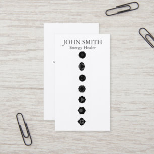 Carte De Visite Elégant moderne 7 Chakras Kundalini Healer Arc-en-