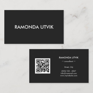 Carte De Visite Élégant Moderne avec code QR