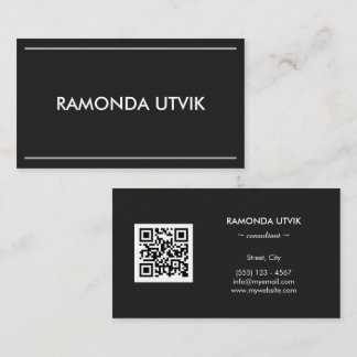Carte De Visite Élégant Moderne avec code QR