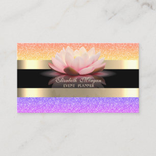 Carte De Visite Élégant moderne, Bande d'or noir Parties scintilla