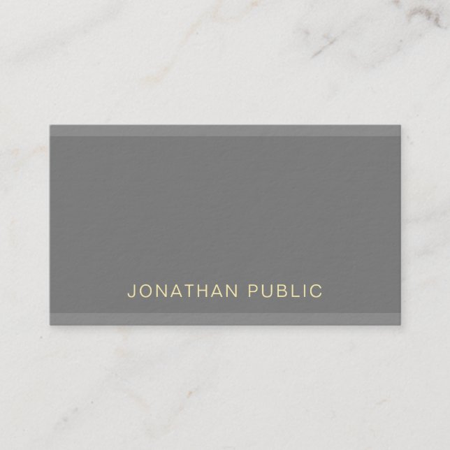 Carte De Visite Élégant Moderne Charmant Professionnel Simple Luxe (Devant)
