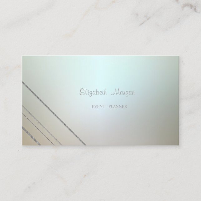 Carte De Visite Élégant Moderne de Style, Rayures Pailletées (Devant)