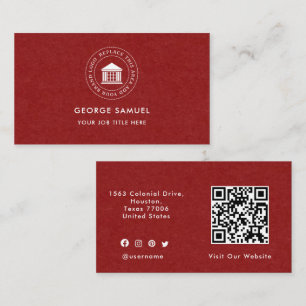 Carte De Visite Élégant Moderne Logo Personnalisé Minimaliste Simp