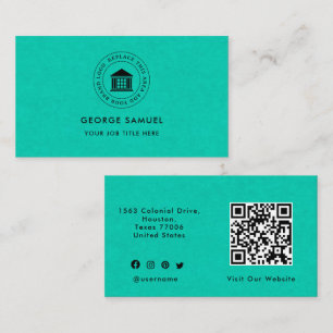 Carte De Visite Élégant Moderne Logo Personnalisé Minimaliste Simp