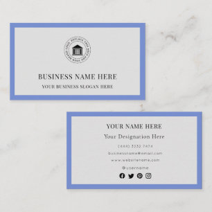 Carte De Visite Élégant Moderne Logo Personnalisé Minimaliste Simp