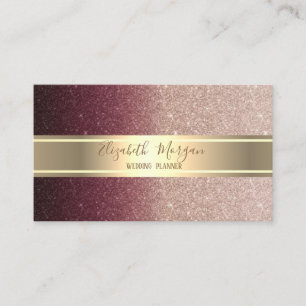 Carte De Visite Élégant Moderne Luxe Paillettes Ombre ,Rayure Doré