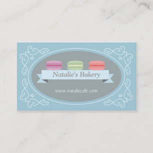 Carte De Visite Élégant, Moderne, Macaron Sucré, Boulangerie, Conf