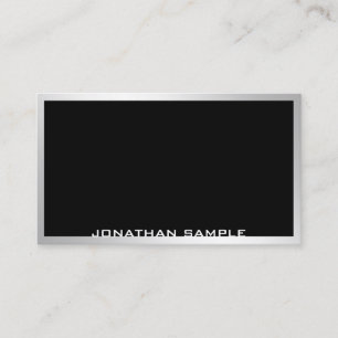 Carte De Visite Élégant Moderne Minimaliste Argent Professionnel