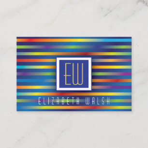 Carte De Visite Élégant Moderne Minimaliste Dégradé Lignes Taille 