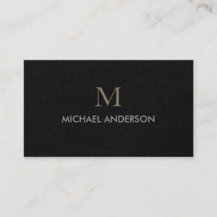 Carte De Visite Élégant Moderne Minimaliste Monogramme Professionn