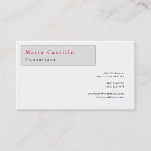 Carte De Visite Élégant Moderne Minimaliste Simple