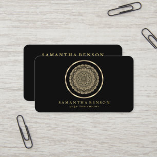 Carte De Visite Élégant Moderne Or Lotus Logo Élégant Cuivre