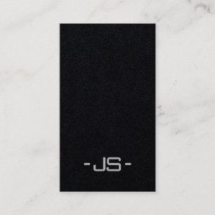 Carte De Visite Élégant moderne Premium Monogramme noir Vertical