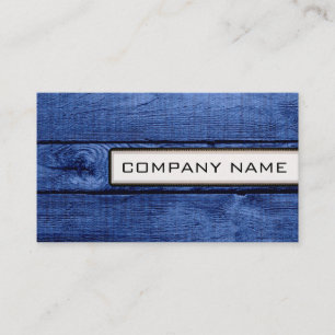 Carte De Visite Élégant Moderne Professionnel Aspect Bois Bleu