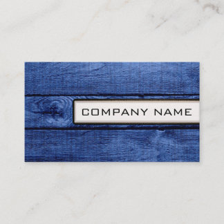 Carte De Visite Élégant Moderne Professionnel Aspect Bois Bleu