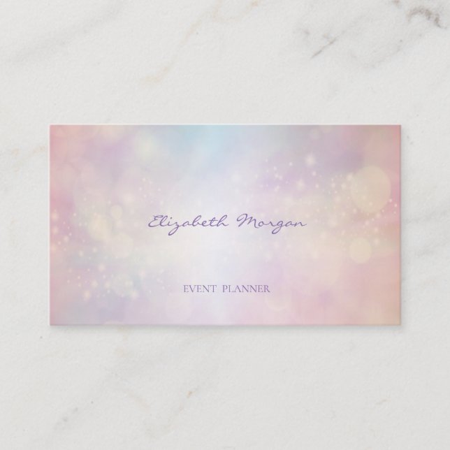 Carte De Visite Élégant Moderne Professionnel  Bokeh (Devant)