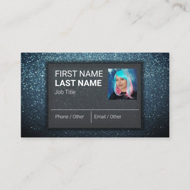 Carte De Visite Elegant moderne Professionnel Glitter Makeup Artis (Devant)