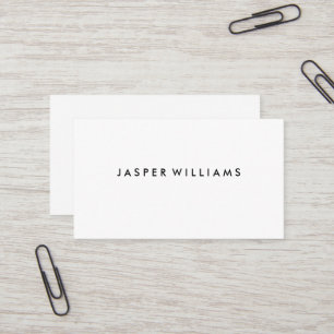 Carte De Visite Élégant Moderne Professionnel Minimaliste Blanc