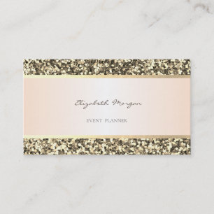 Carte De Visite Élégant Moderne Professionnel, Paillettes Dorées