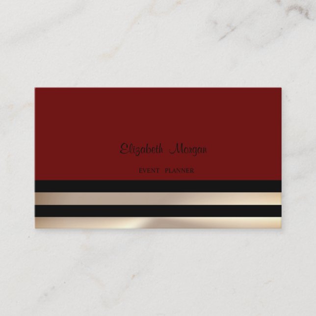 Carte De Visite Élégant Moderne Professionnel , Rayé (Devant)