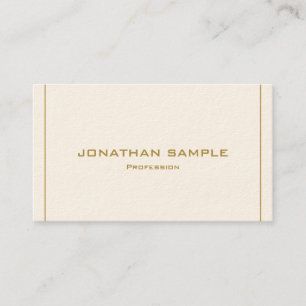 Carte De Visite Élégant Moderne Professionnel Simple Luxe Or