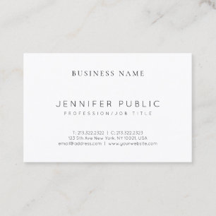 Carte De Visite Élégant Moderne Propre Plain Luxe Professionnel