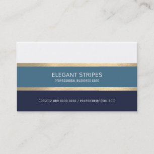 Carte De Visite élégant moderne rayures bleues professionnel