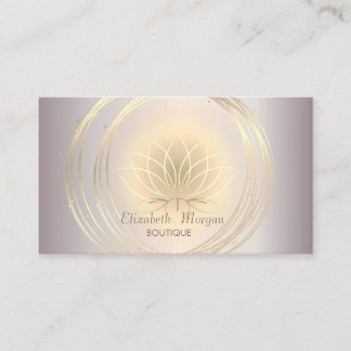 Carte De Visite Élégant Moderne Rose Gold Froid, Cercles dorés Lot