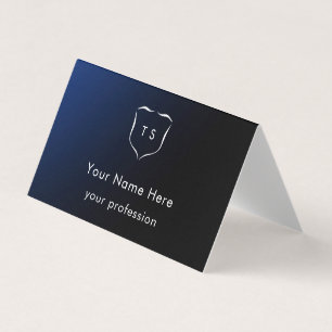 Carte De Visite Élégant Moderne Simple Blason Monogramme Professio