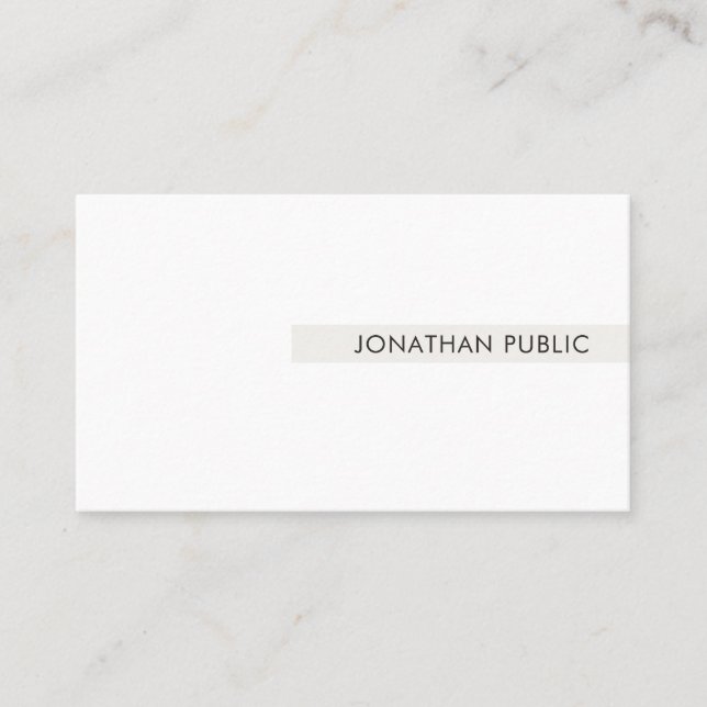 Carte De Visite Élégant Moderne Simple Design Modèle professionnel (Devant)