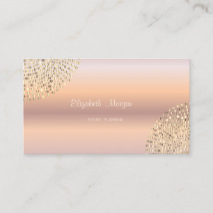 Carte De Visite Élégant Moderne Simple Or Rose Style,Points