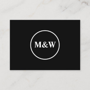 Carte De Visite Élégant Monogram Professional