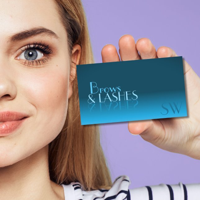 Carte De Visite Élégant Monogramme classique de police miroir de d (Créateur téléchargé)